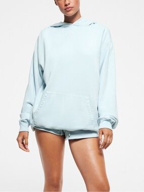 NWT Skims French Terry Oversized Hoodie Light Blue Minimal Pullover Size 3X Opal